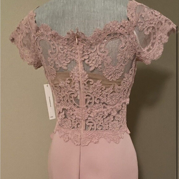 Nicole Bakti - Aida Off-Shoulder Lace Ruffled Midi Cocktail Dress US Size 10 - Picture 12 of 14